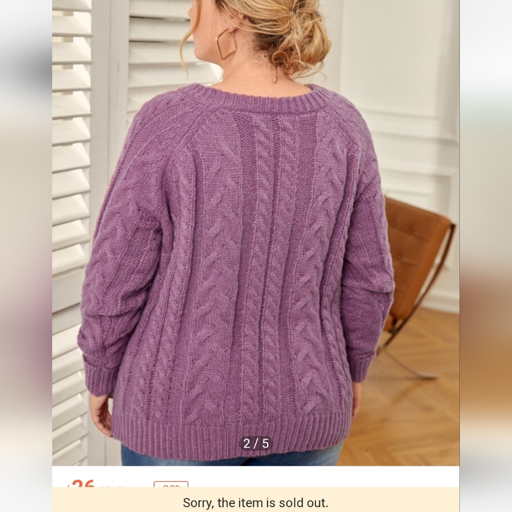 Soft Cable Knit Sweater - Picture 3 of 12